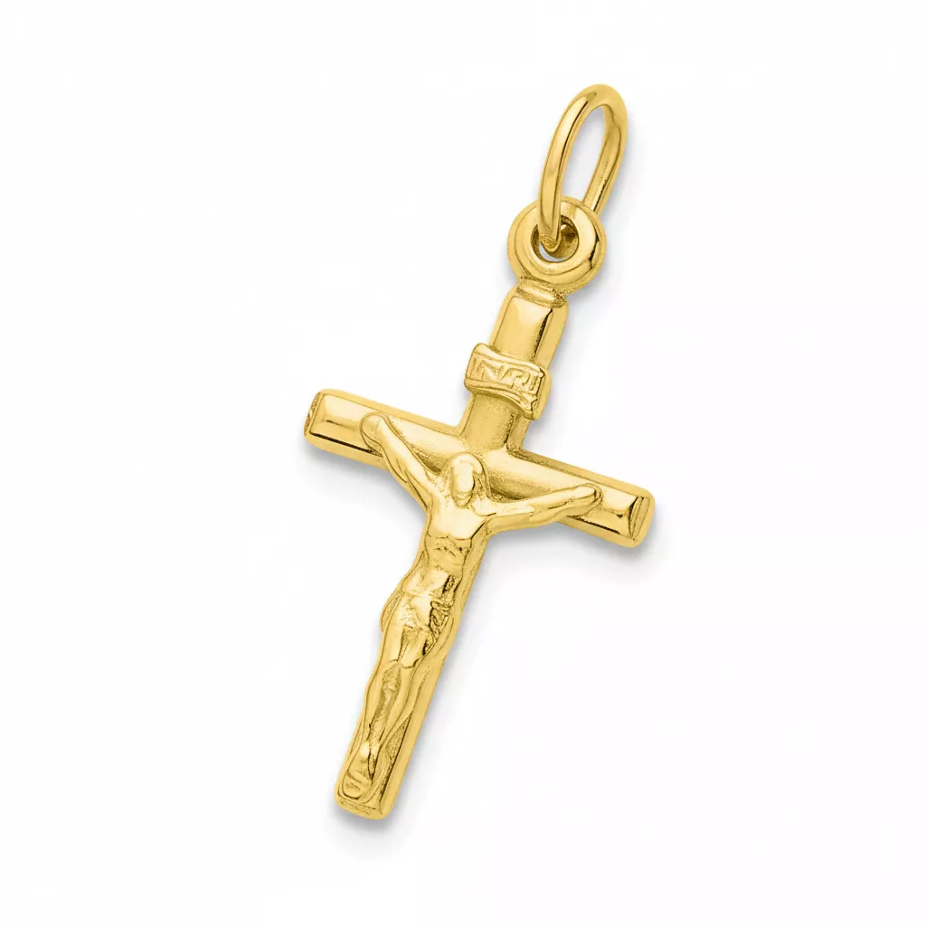 Pendentif Or Croix Chrétienne - Pendentif en Or 750 18k - Bijoux en Vogue