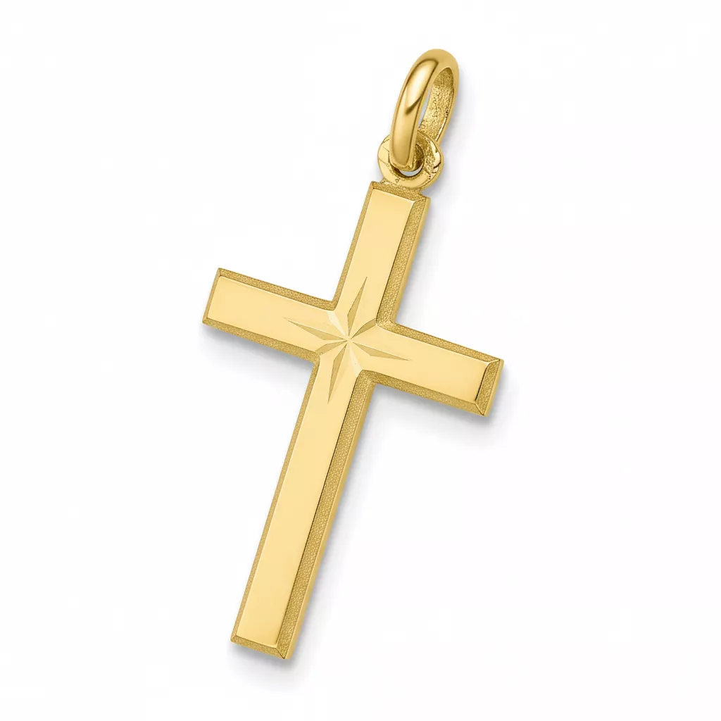 Pendentif Or Croix Chrétienne - Pendentif en Or 750 18k - Bijoux en Vogue