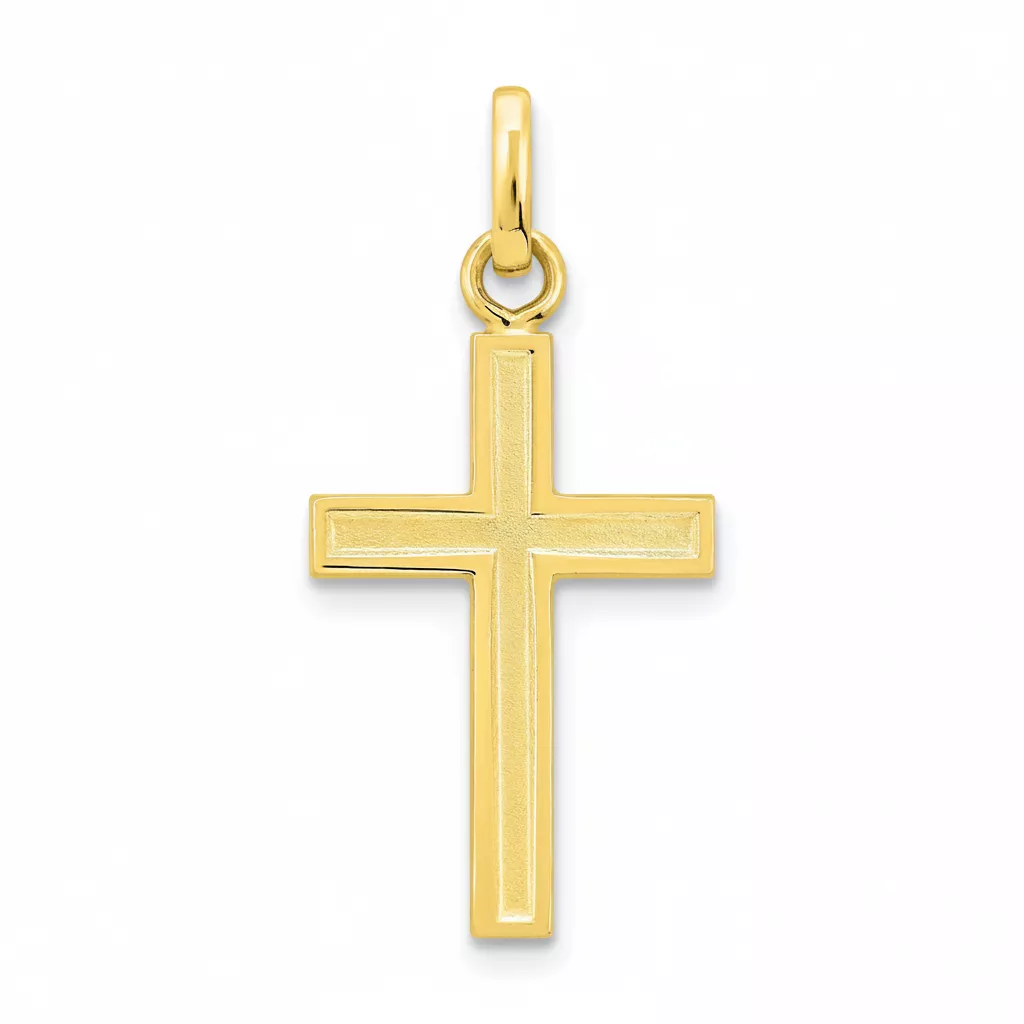 Pendentif Or Croix Chrétienne - Pendentif en Or 750 18k - Bijoux en Vogue
