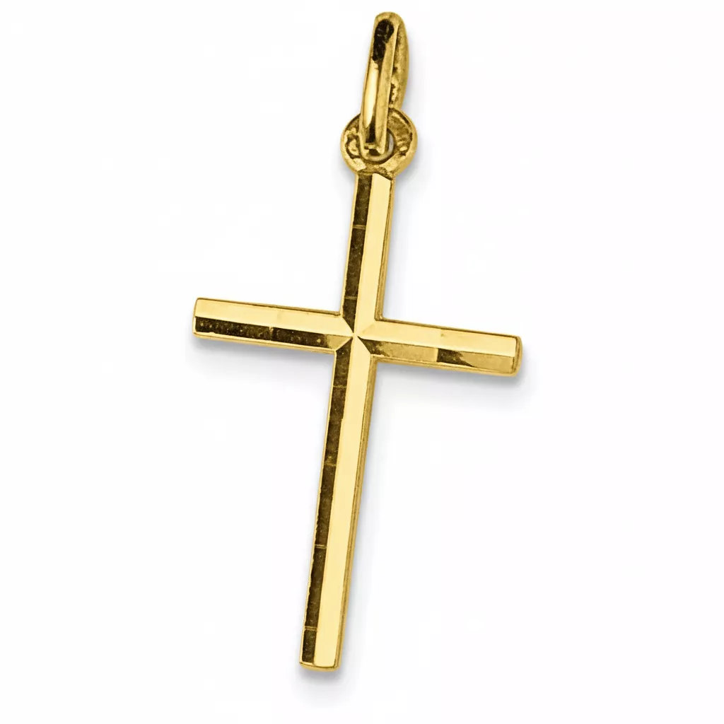 Pendentif Or Croix Chrétienne - Pendentif en Or 750 18k - Bijoux en Vogue