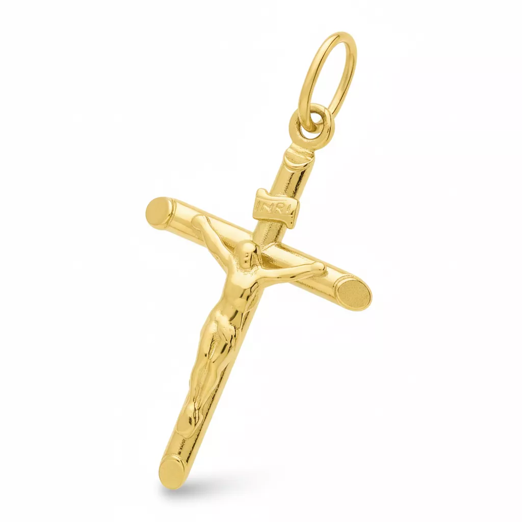 Pendentif Or Croix Chrétienne - Pendentif en Or 750 18k - Bijoux en Vogue