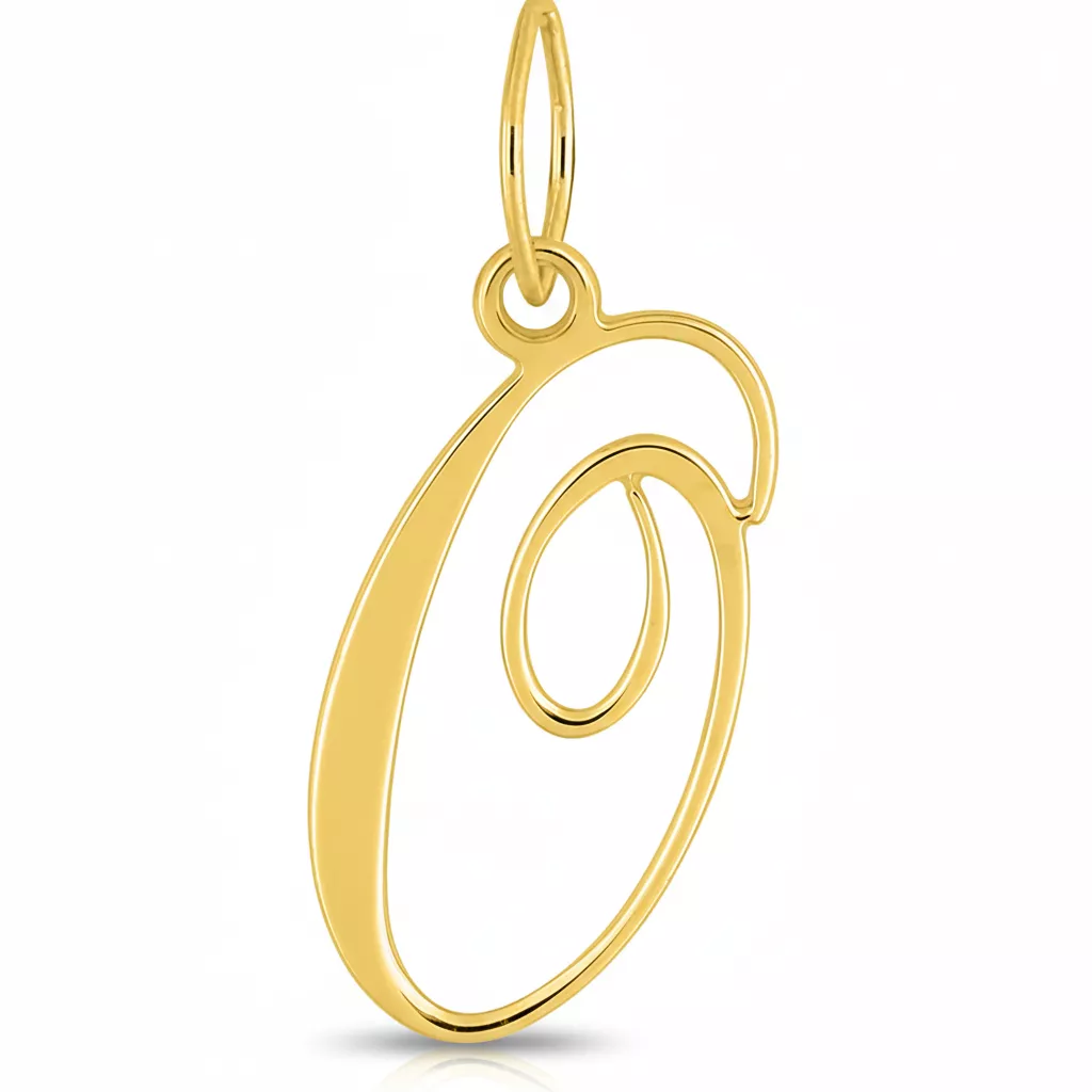 Pendentif Or Lettre O - Pendentif en Or 750 18k - Bijoux en Vogue