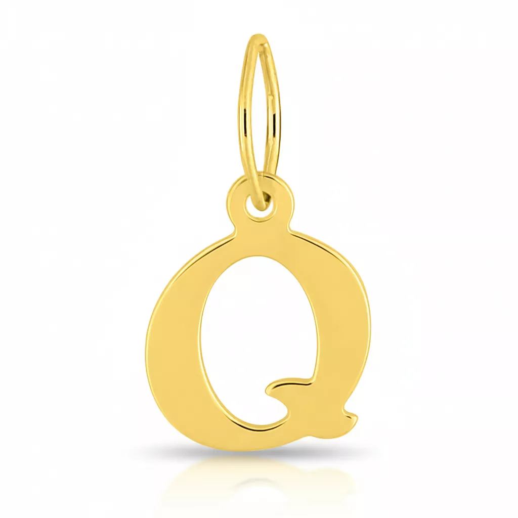 Pendentif Or Lettre Q - Pendentif en Or 750 18k - Bijoux en Vogue