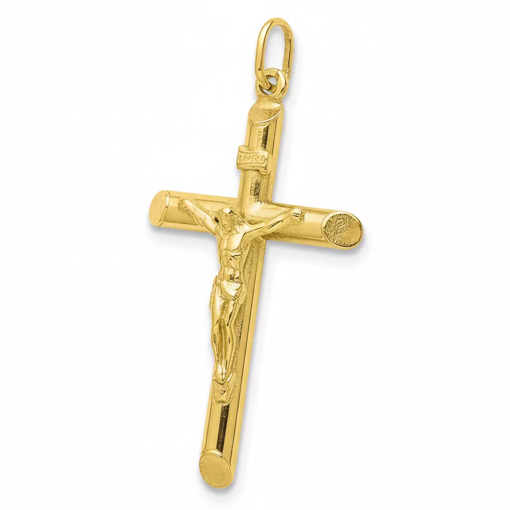 Pendentif Or Croix Chrétienne - Pendentif en Or 750 18k - Bijoux en Vogue