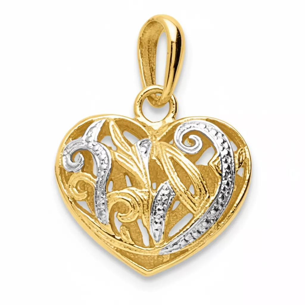 Pendentif Médaille Or Coeur - Pendentif en Or 750 18k - Bijoux en Vogue