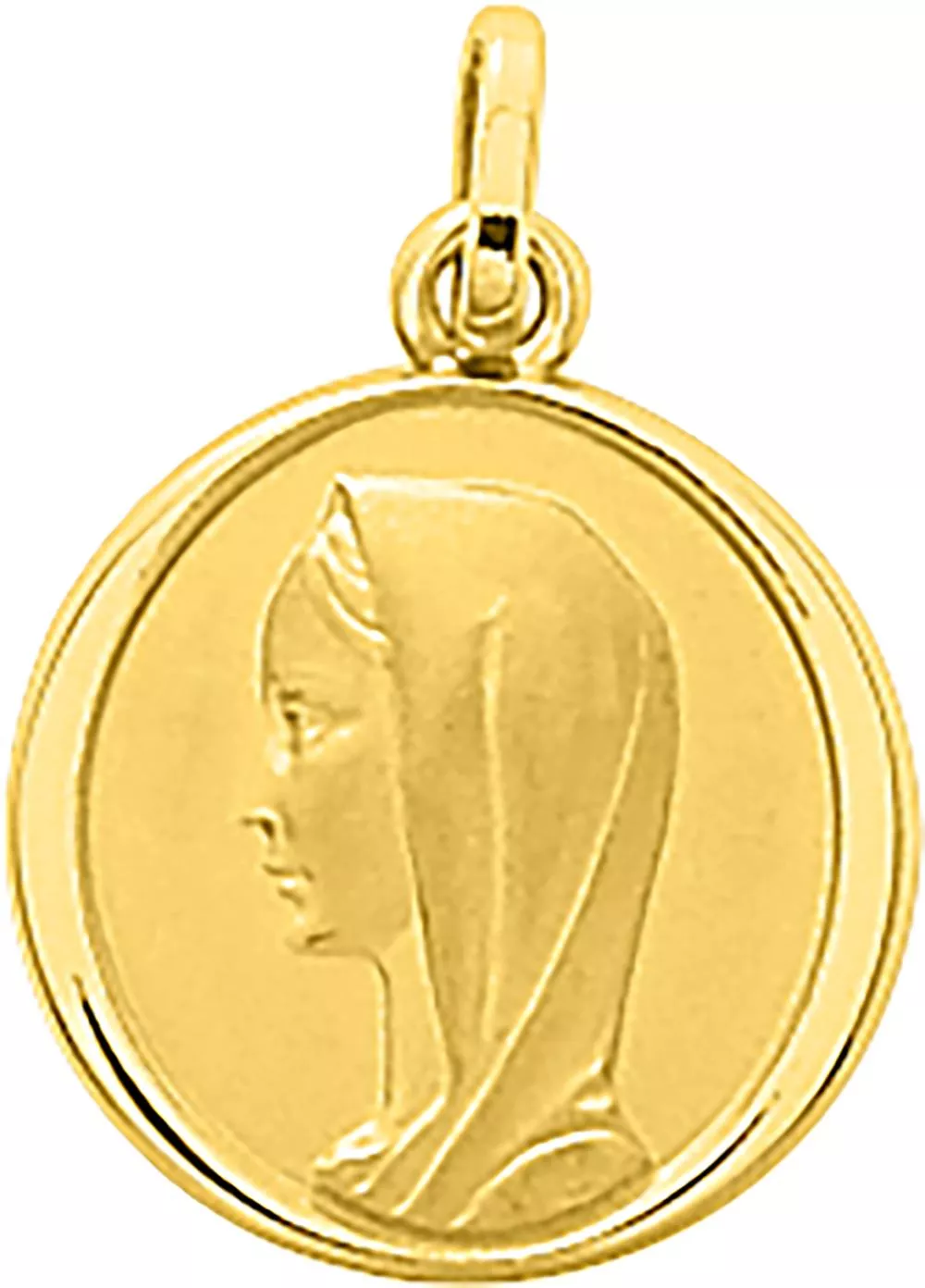 Pendentif Médaille Or Vierge Marie - Pendentif en Or 750 18k - Bijoux en Vogue