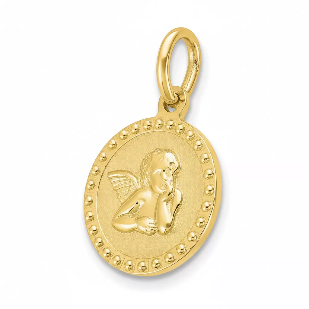 Pendentif Médaille Or Ange de Raphaël - Pendentif en Or 750 18k - Bijoux en Vogue