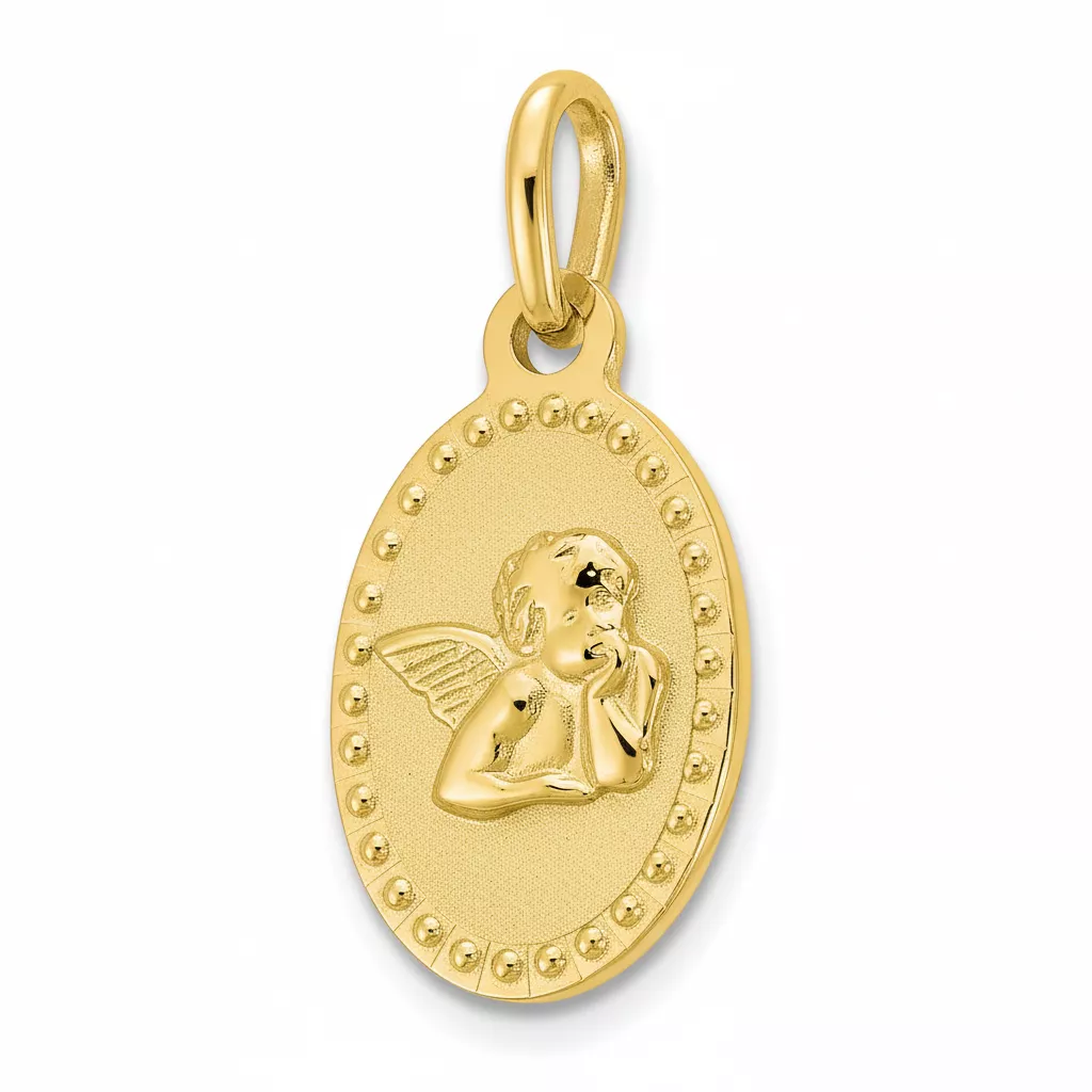 Pendentif Médaille Or Ange de Raphaël - Pendentif en Or 750 18k - Bijoux en Vogue