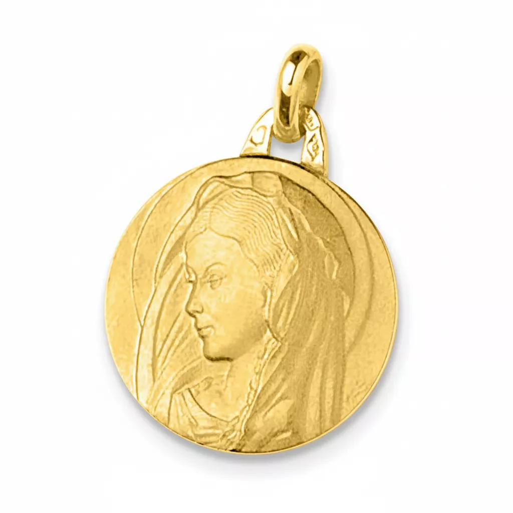 Pendentif Médaille Or Vierge Marie - Pendentif en Or 750 18k - Bijoux en Vogue