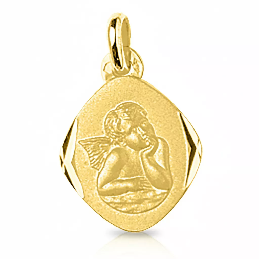 Pendentif Médaille Or Ange de Raphaël - Pendentif en Or 750 18k - Bijoux en Vogue