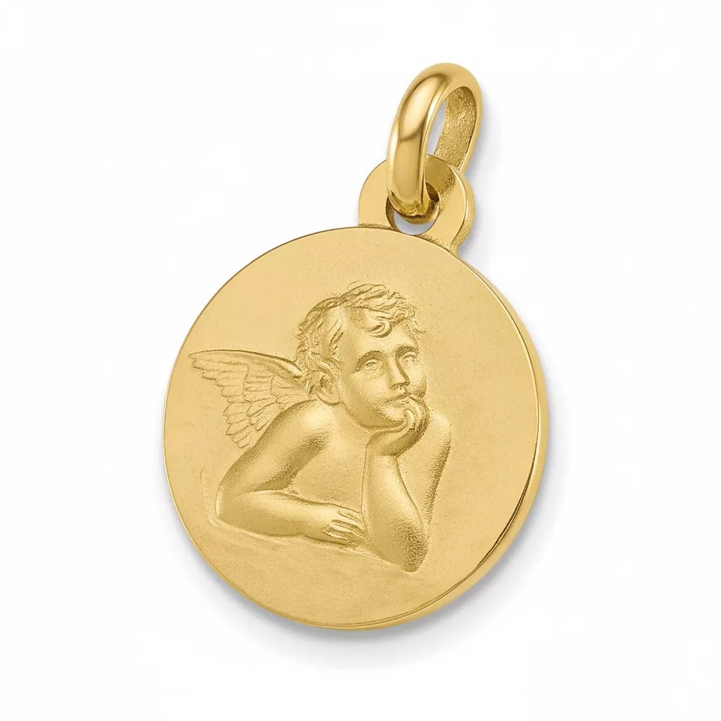 Pendentif Médaille Or Ange de Raphaël - Pendentif en Or 750 18k - Bijoux en Vogue