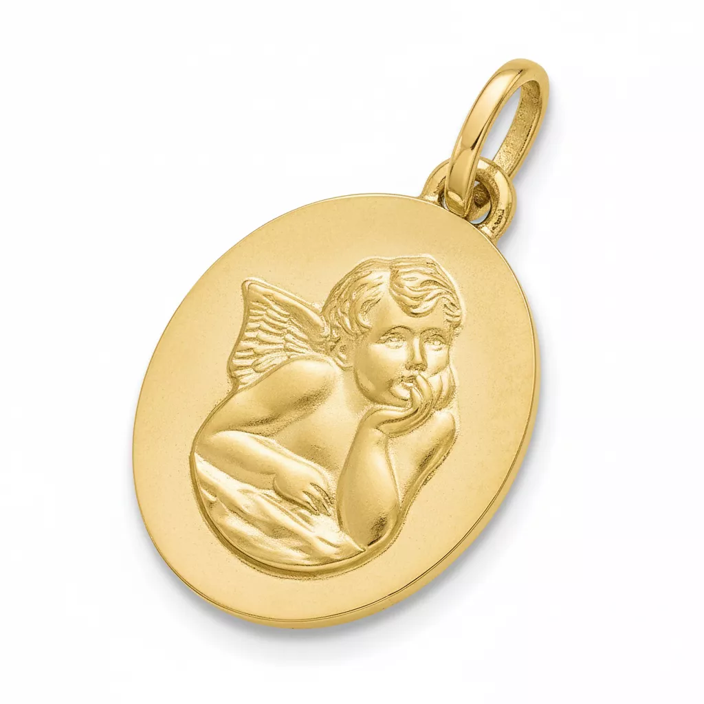 Pendentif Médaille Or Ange de Raphaël - Pendentif en Or 750 18k - Bijoux en Vogue