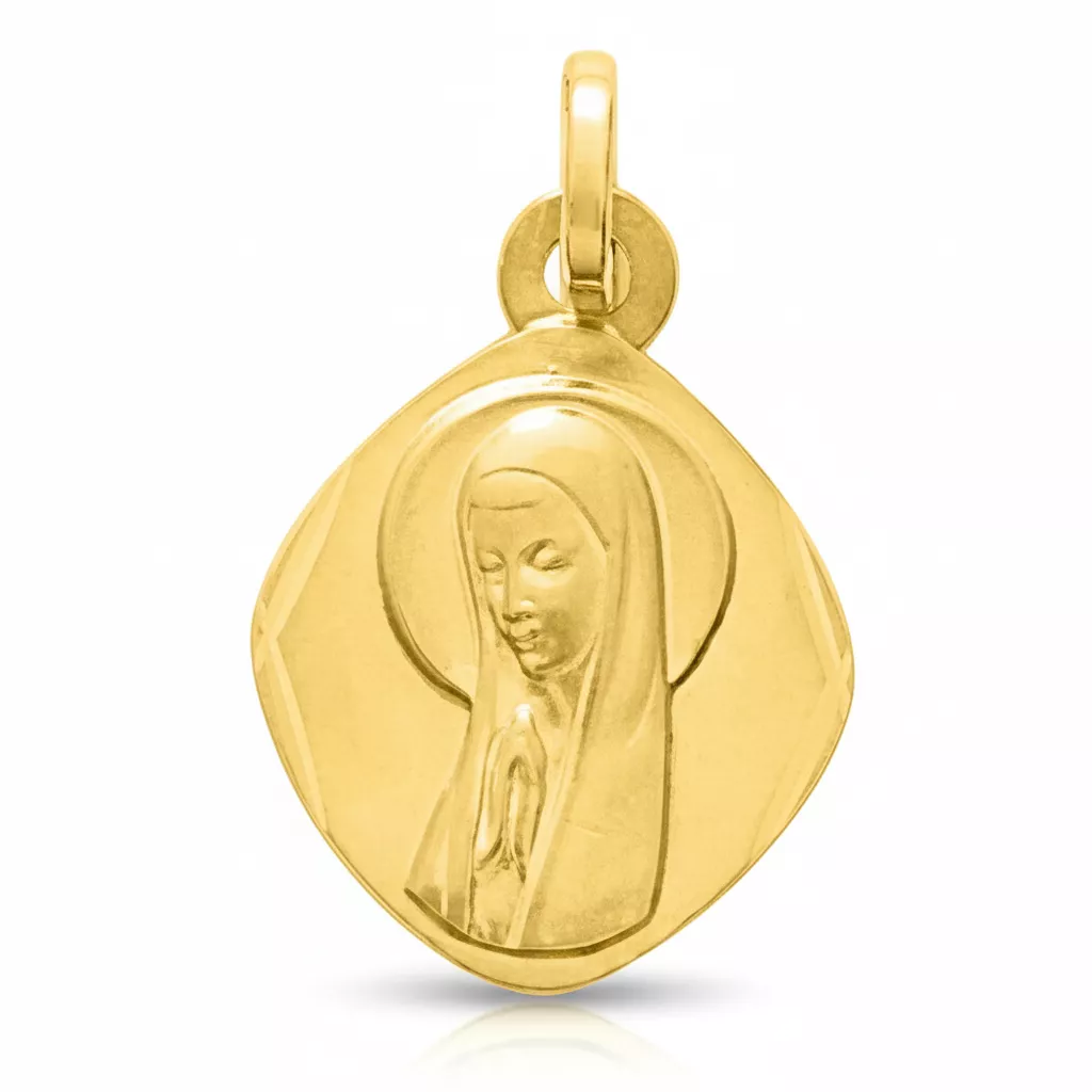 Pendentif Médaille Or Vierge Marie - Pendentif en Or 750 18k - Bijoux en Vogue