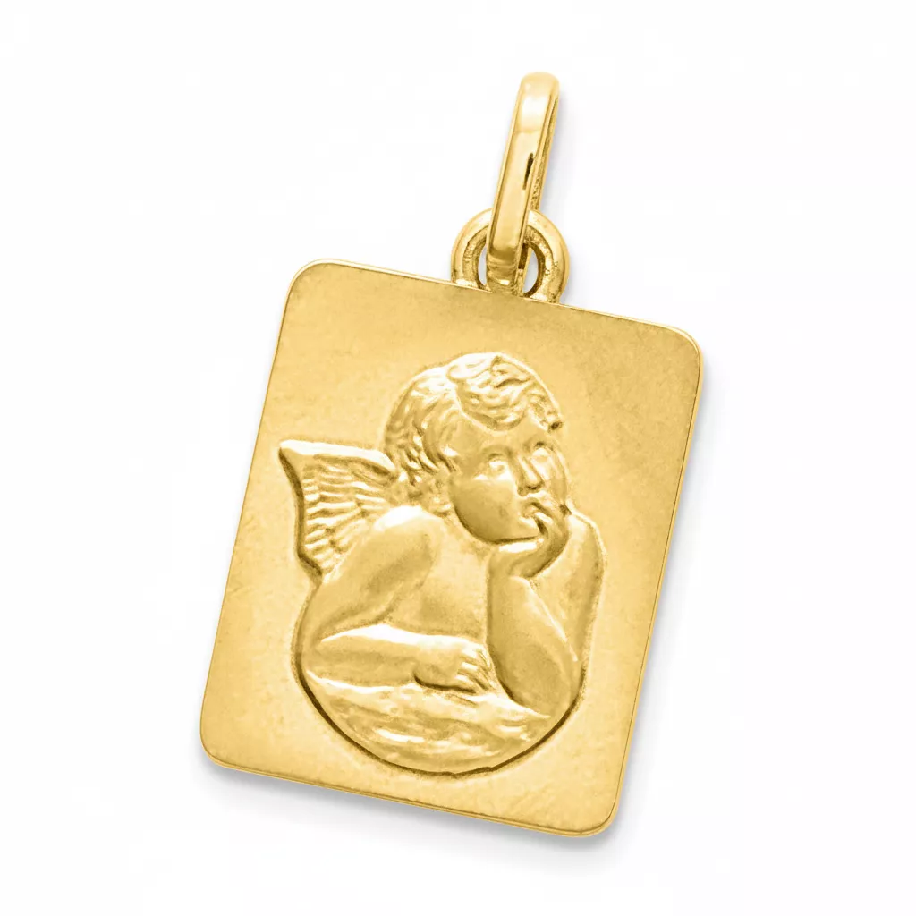 Pendentif Médaille Or Ange de Raphaël - Pendentif en Or 750 18k - Bijoux en Vogue