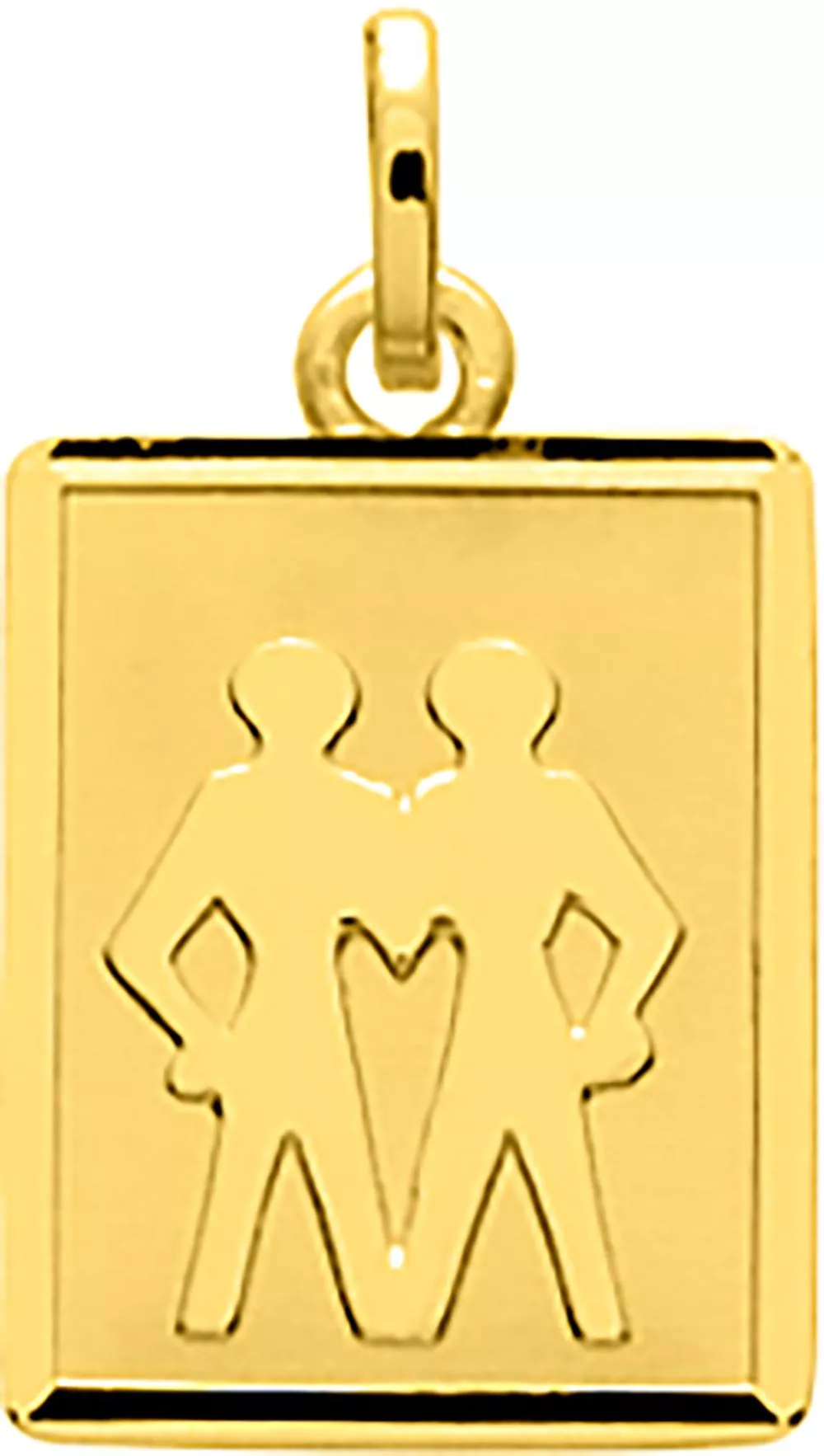 Pendentif Médaille Or Gémeaux - Pendentif en Or 750 18k - Bijoux en Vogue