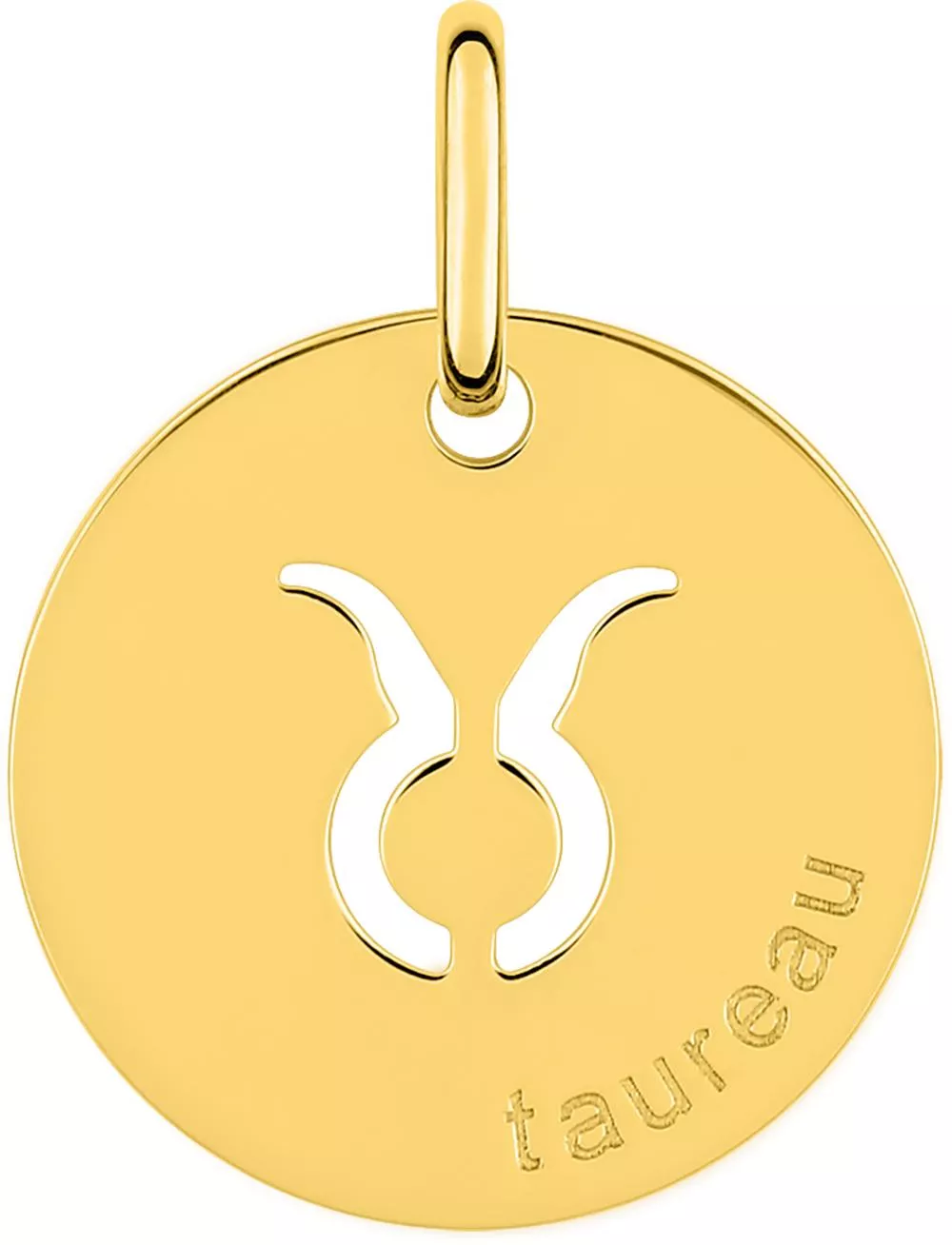 Pendentif Médaille Or Taureau - Pendentif en Or 750 18k - Bijoux en Vogue