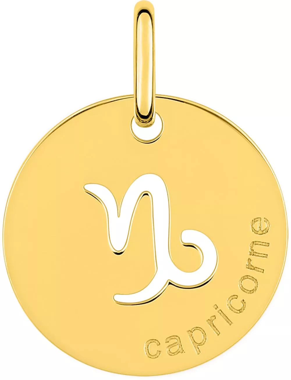 Pendentif Médaille Or Capricorne - Pendentif en Or 750 18k - Bijoux en Vogue