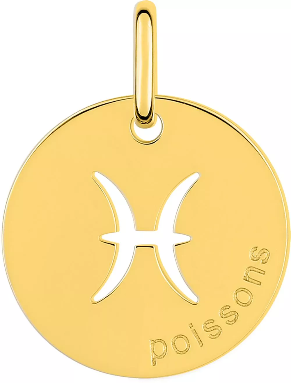 Pendentif Médaille Or Poisson - Pendentif en Or 750 18k - Bijoux en Vogue