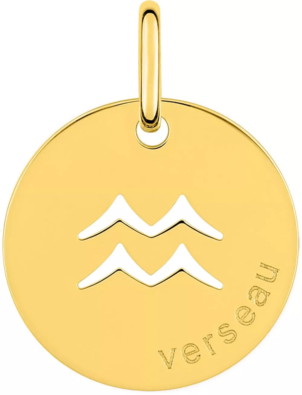 Pendentif Médaille Or Verseau - Pendentif en Or 750 18k - Bijoux en Vogue