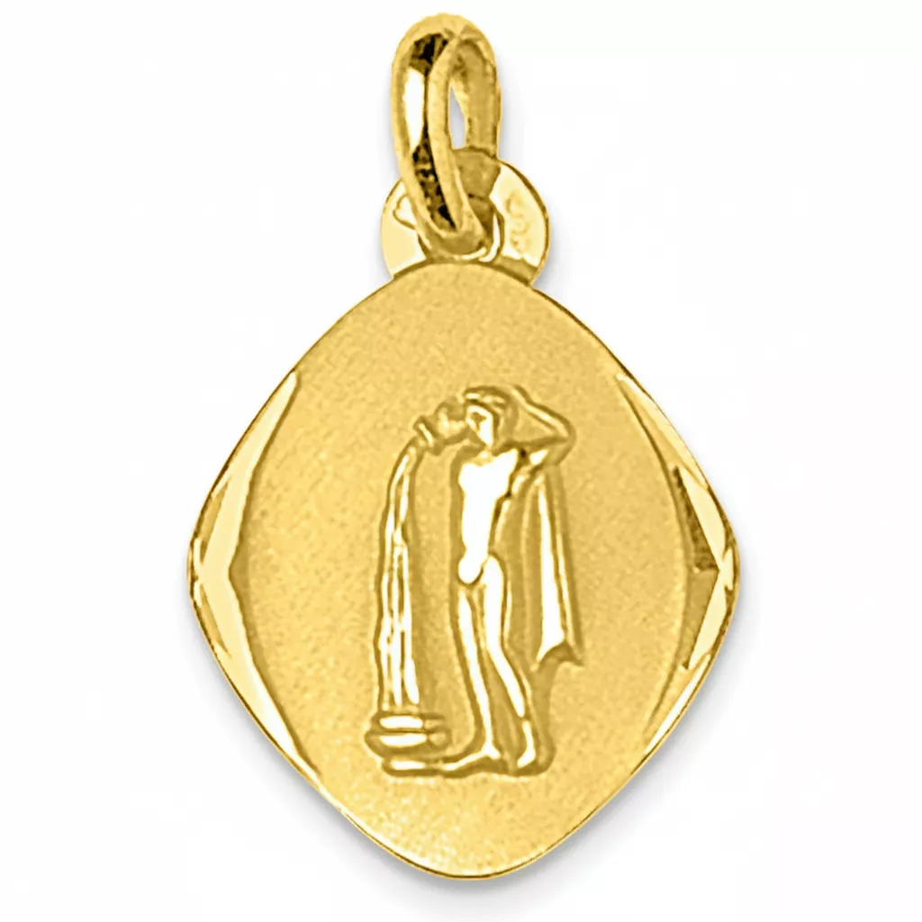 Pendentif Médaille Or Verseau - Pendentif en Or 750 18k - Bijoux en Vogue