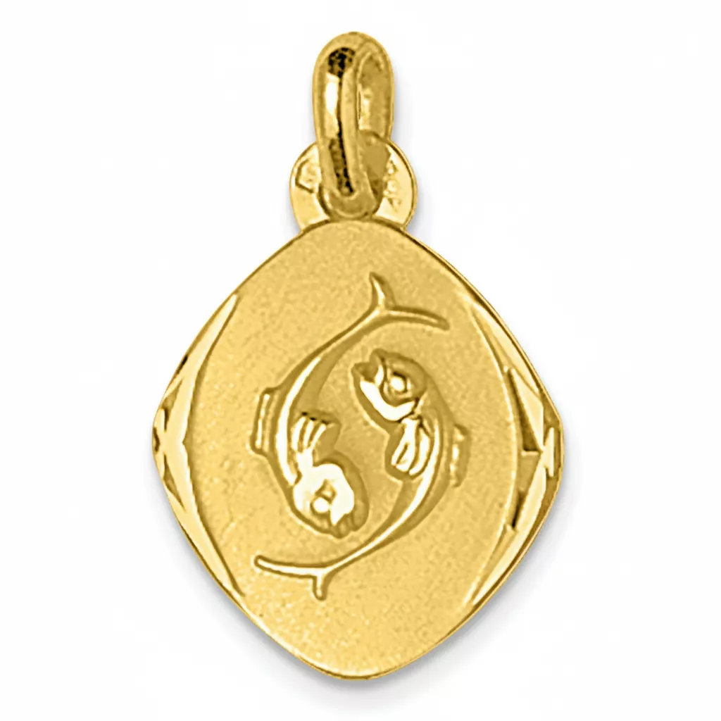 Pendentif Médaille Or Poisson - Pendentif en Or 750 18k - Bijoux en Vogue