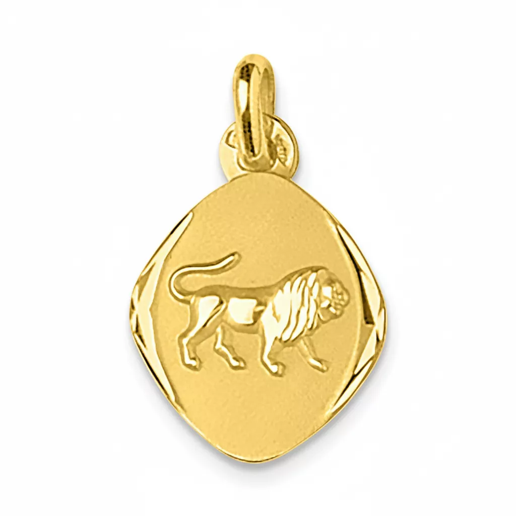 Pendentif Médaille Or Lion - Pendentif en Or 750 18k - Bijoux en Vogue