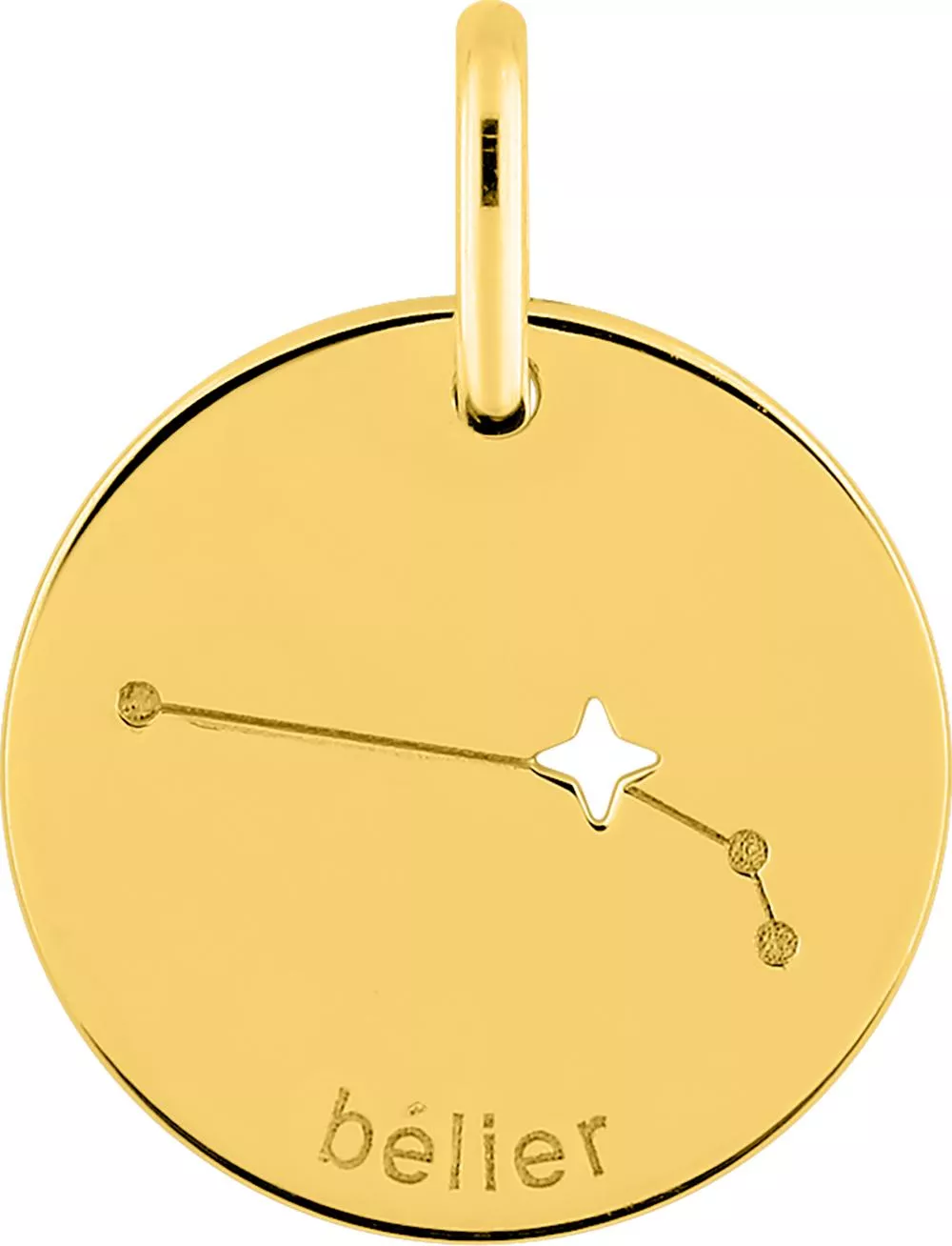 Pendentif Médaille Or Bélier - Pendentif en Or 750 18k - Bijoux en Vogue