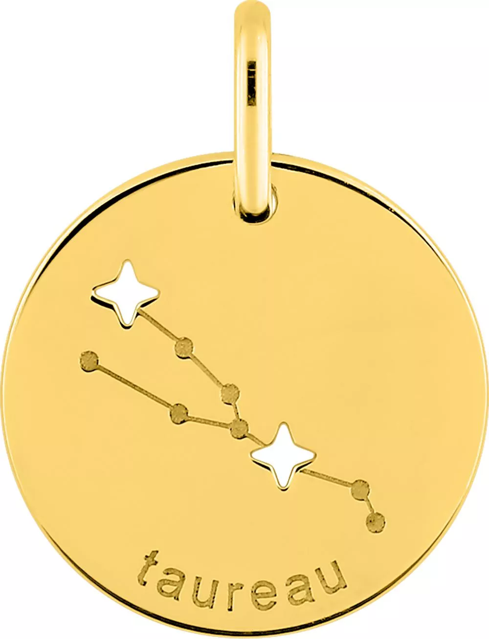 Pendentif Médaille Or Taureau - Pendentif en Or 750 18k - Bijoux en Vogue