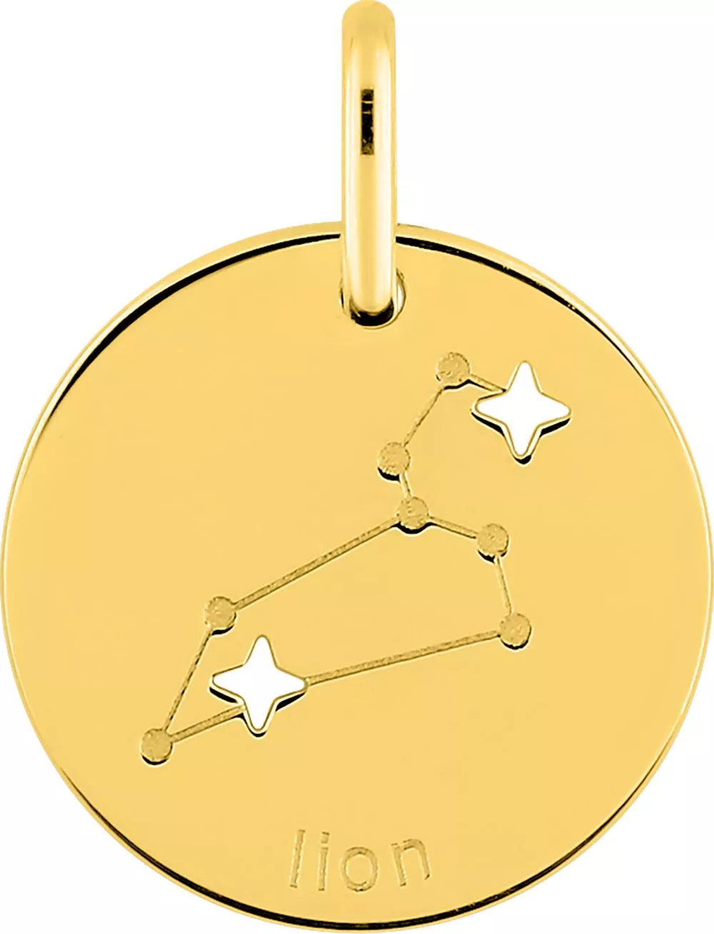 Pendentif Médaille Or Lion - Pendentif en Or 750 18k - Bijoux en Vogue