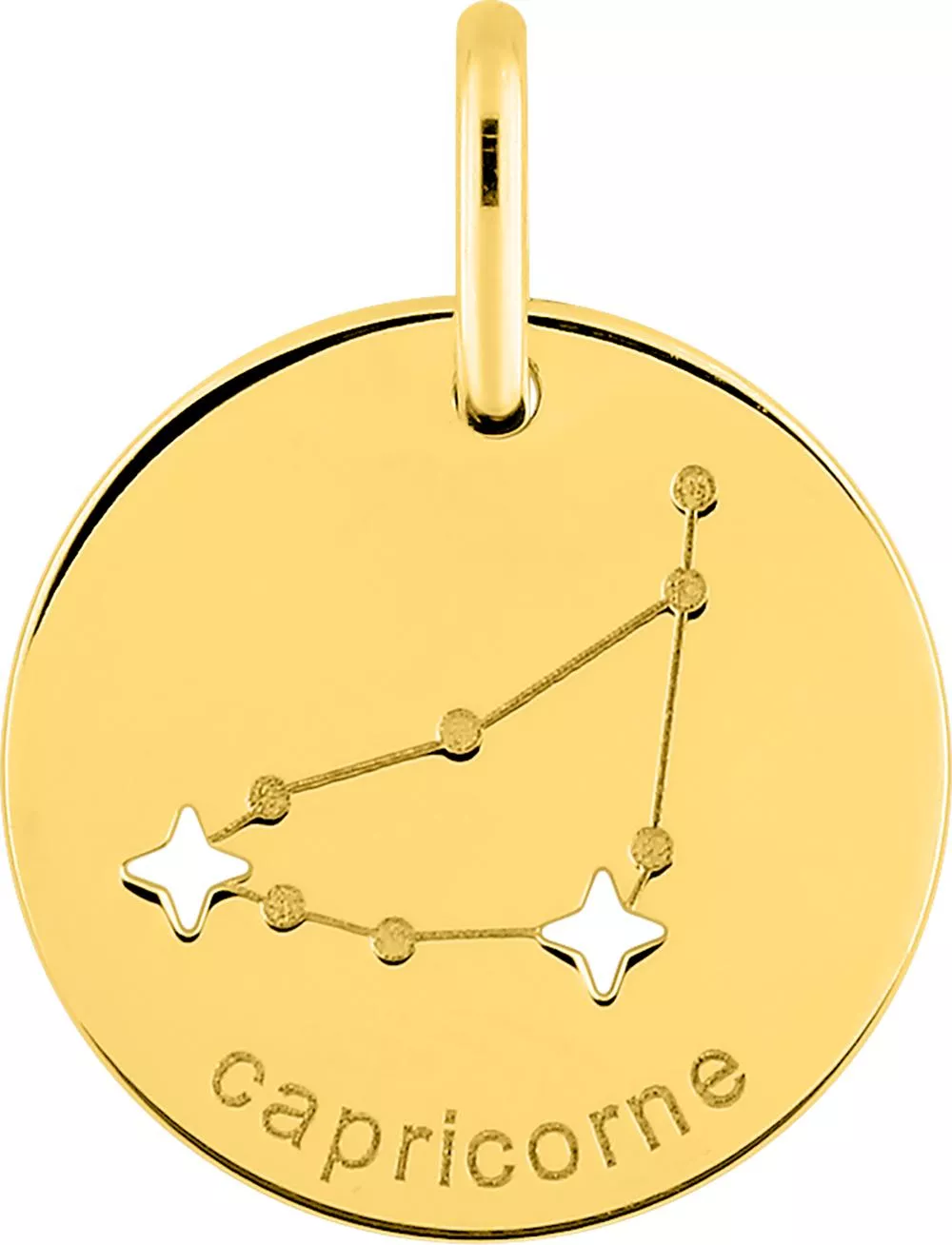 Pendentif Médaille Or Capricorne - Pendentif en Or 750 18k - Bijoux en Vogue