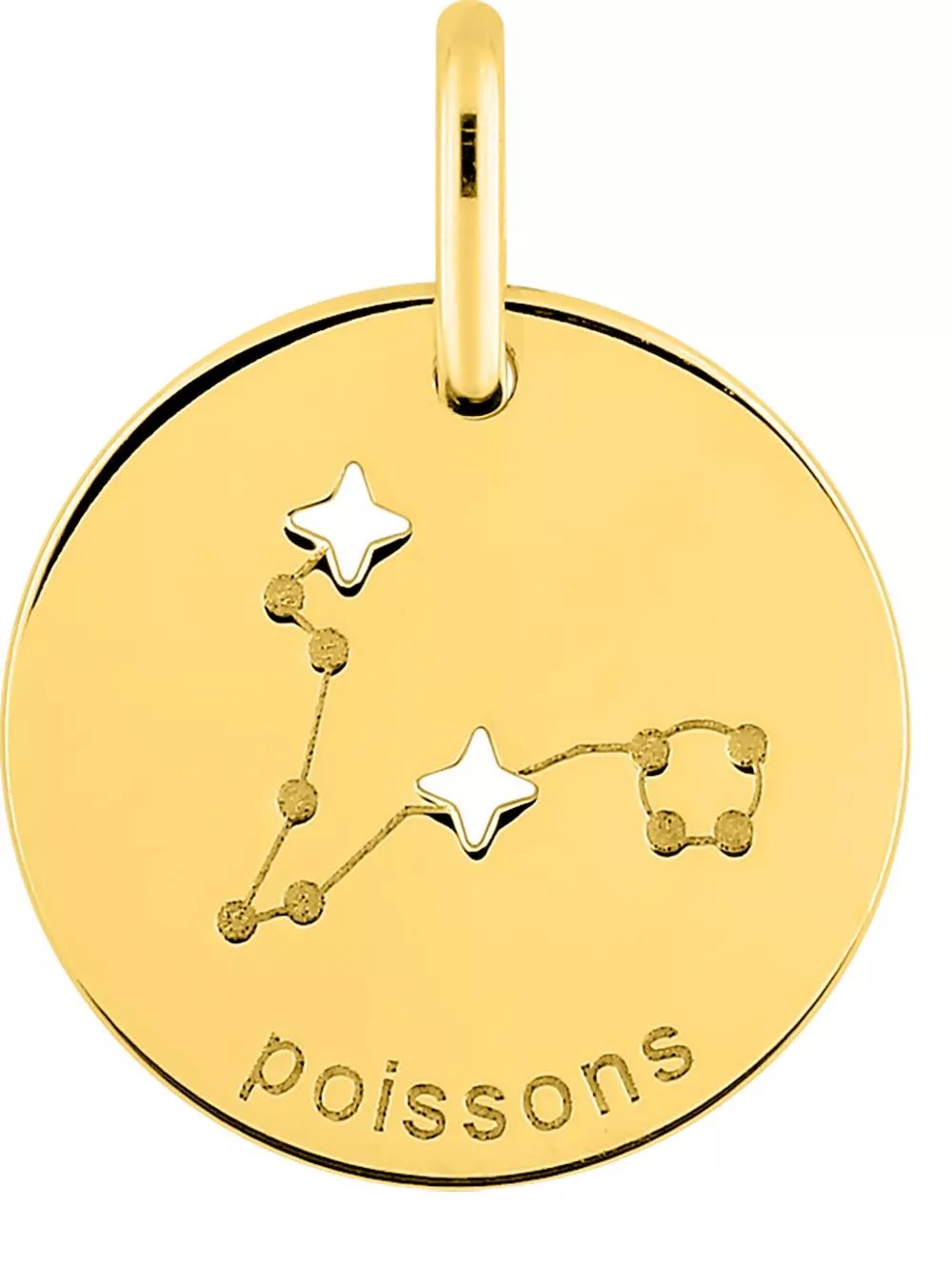 Pendentif Médaille Or Poisson - Pendentif en Or 750 18k - Bijoux en Vogue