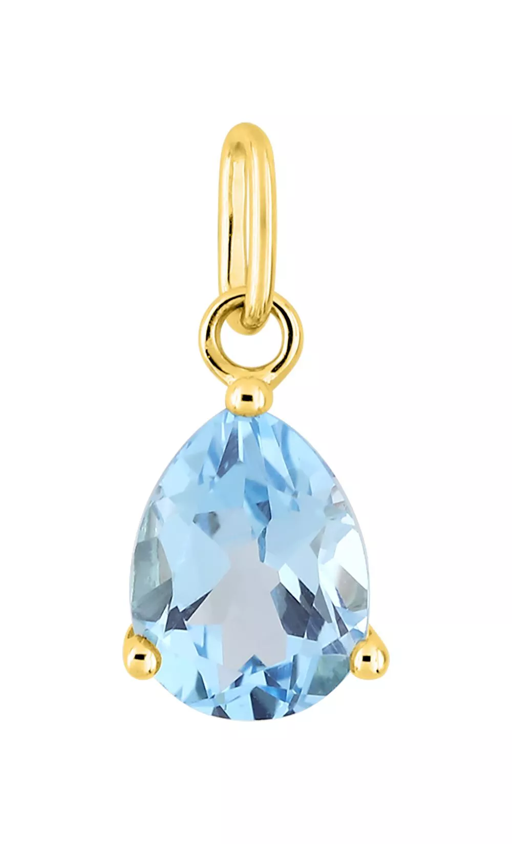 Pendentif Or Lozata bleu Topaze - Pendentif en Or 750 18k - Bijoux en Vogue