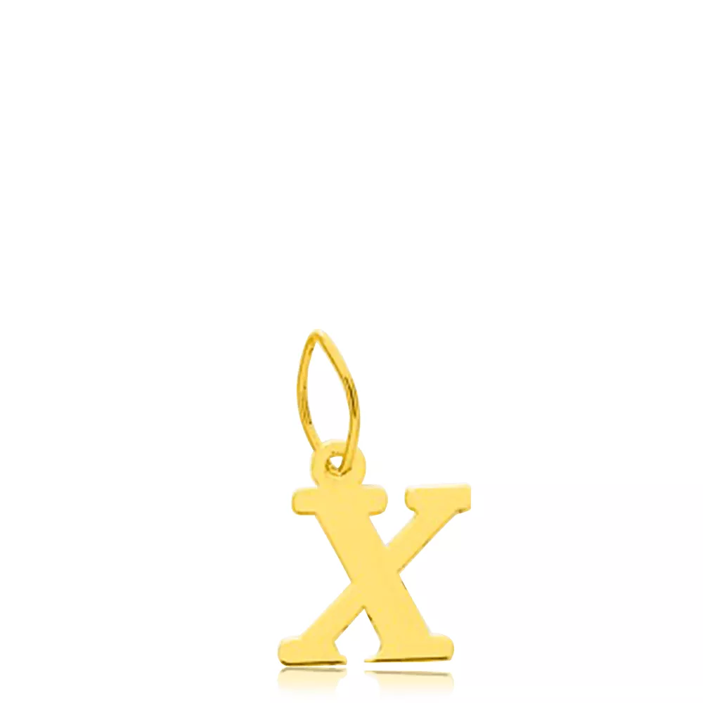 Pendentif or lettre Bouyssou X Lettre X - Pendentif en Or 9k - Bijoux en Vogue