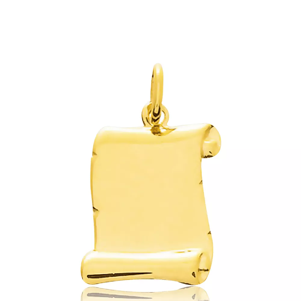 Pendentif Parchemin Geralte Or - Pendentif en Or 9k - Bijoux en Vogue