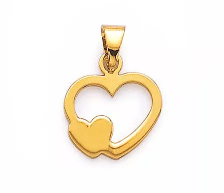 Pendentif amour Chirylie porté - Pendentif en Plaqué Or - Bijoux en Vogue