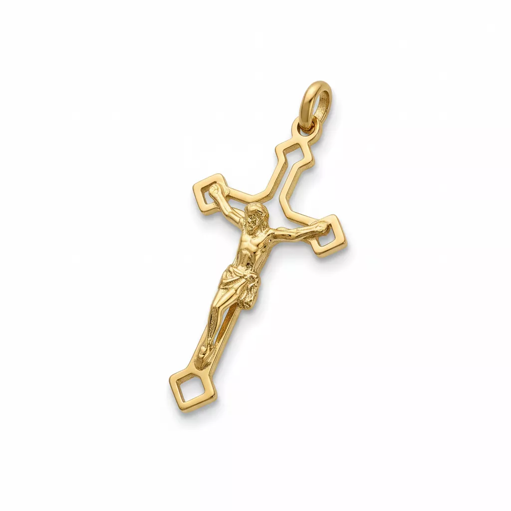 Pendentif Plaqué Or Croix Chrétienne - Pendentif en Plaqué or - Bijoux en Vogue