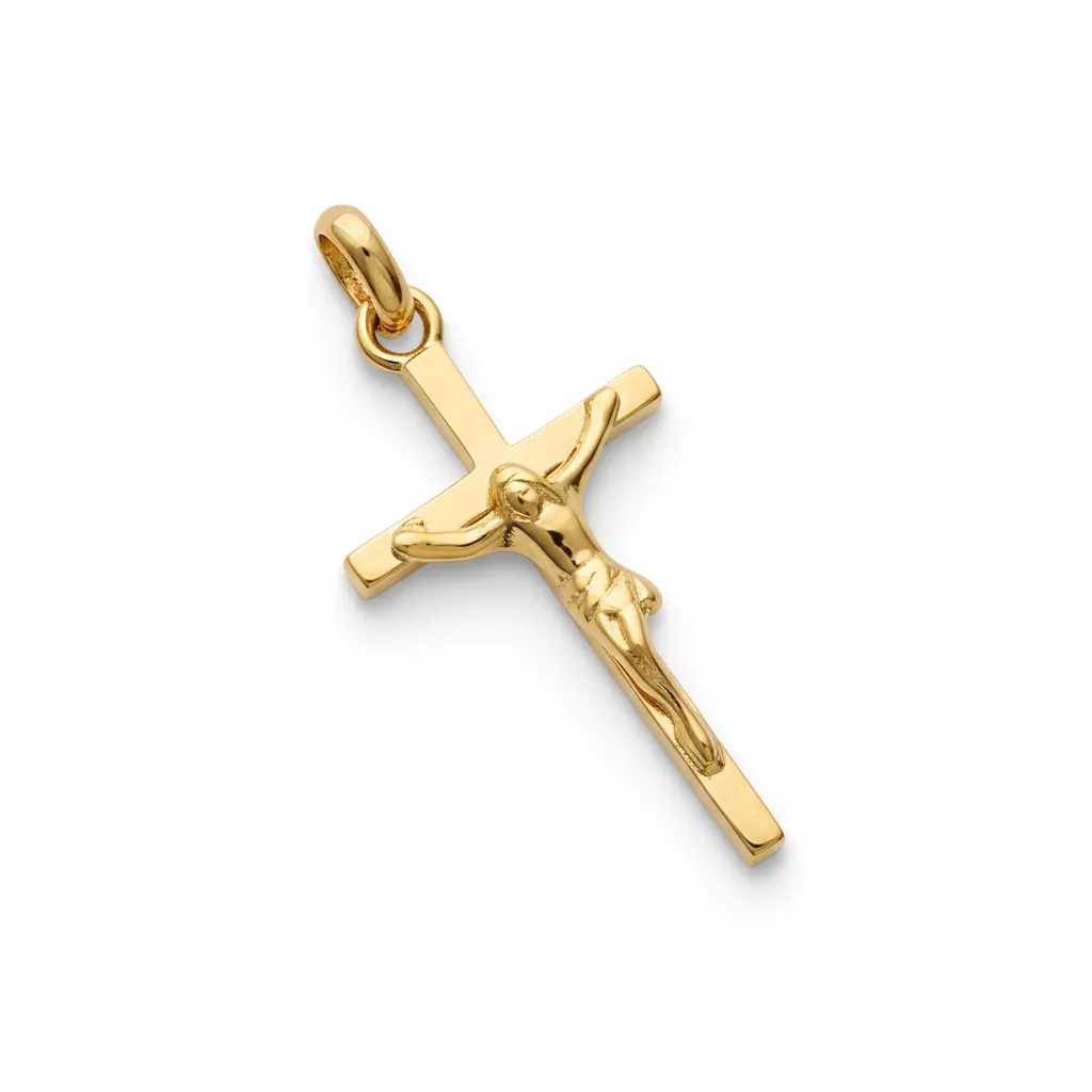 Pendentif Plaqué Or Croix Chrétienne - Pendentif en Plaqué or - Bijoux en Vogue