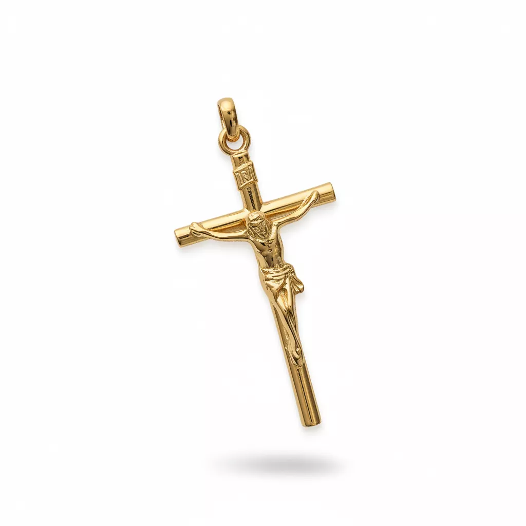 Pendentif Plaqué Or Croix Chrétienne - Pendentif en Plaqué or - Bijoux en Vogue