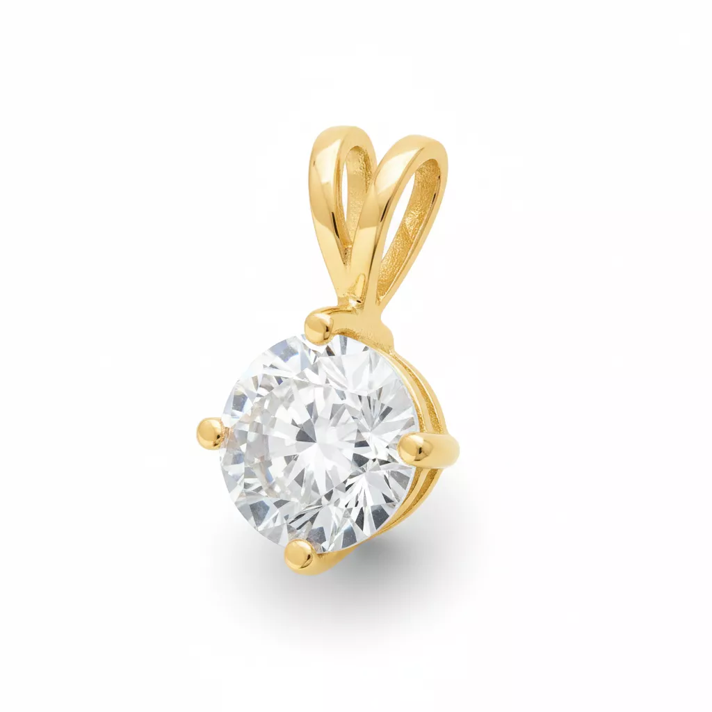 Pendentif Plaqué Or Balunda Zirconium Joaillerie - Pendentif en Plaqué or - Bijoux en Vogue