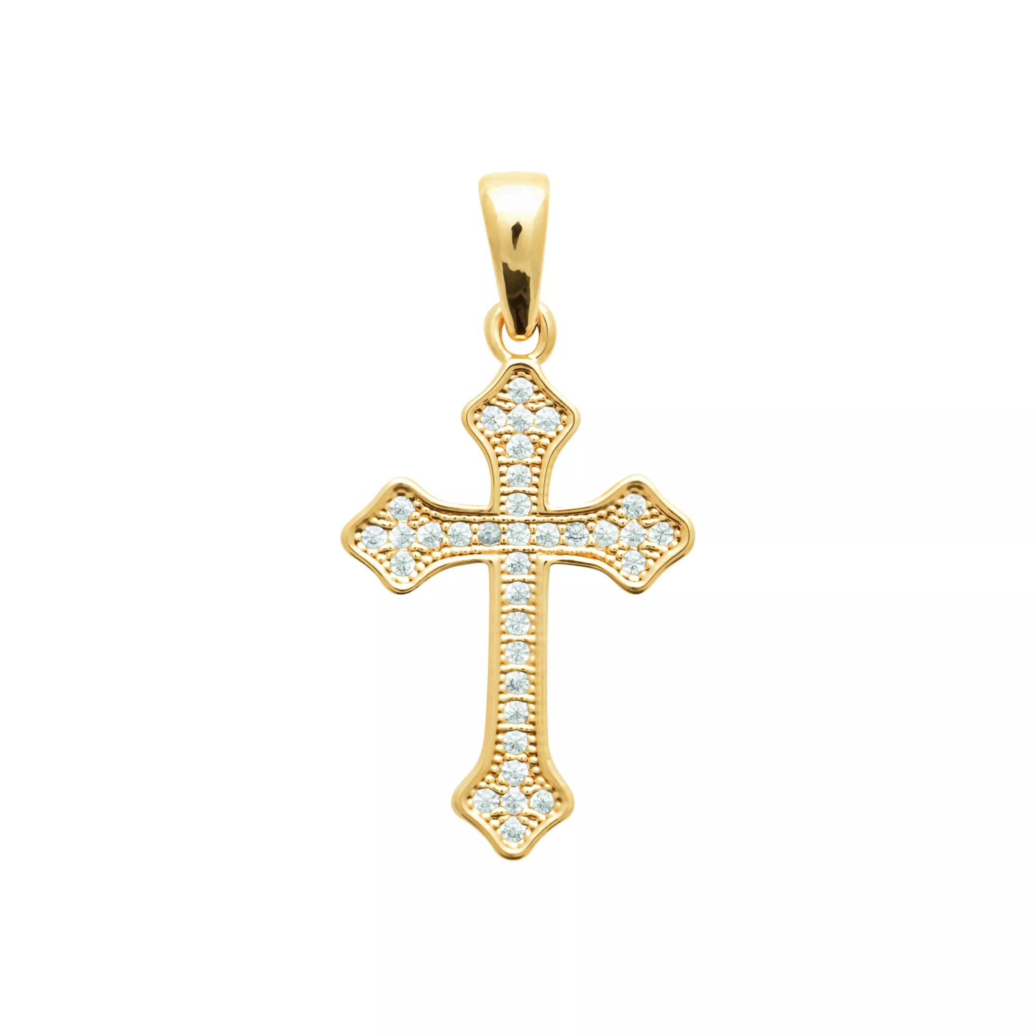 Pendentif Plaqué Or Chananthida Zirconium Religieux Joaillerie - Pendentif en Plaqué or
