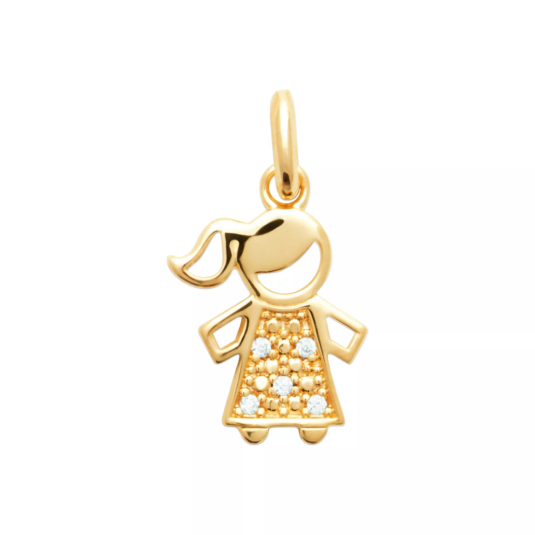 Pendentif Plaqué Or Varga Zirconium Figuratif Joaillerie - Pendentif en Plaqué or
