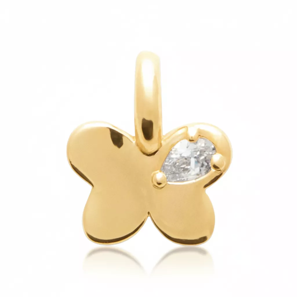 Pendentif Plaqué Or Egilde Zirconium Figuratif Joaillerie - Pendentif en Plaqué or