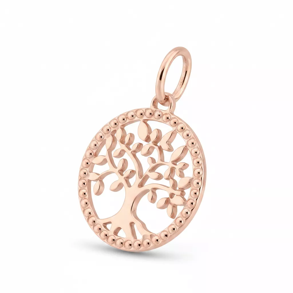 Pendentif Plaqué Or Rose Arbre de Vie - Pendentif en Plaqué or - Bijoux en Vogue