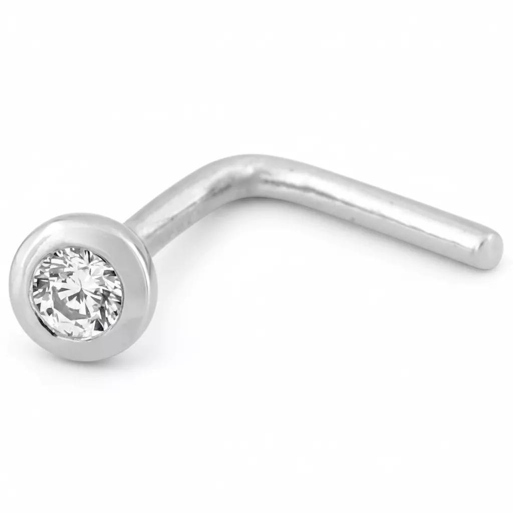 Piercing Nez Or Blanc Kania Zirconium - Piercing en Or 375 9k - Bijoux en Vogue