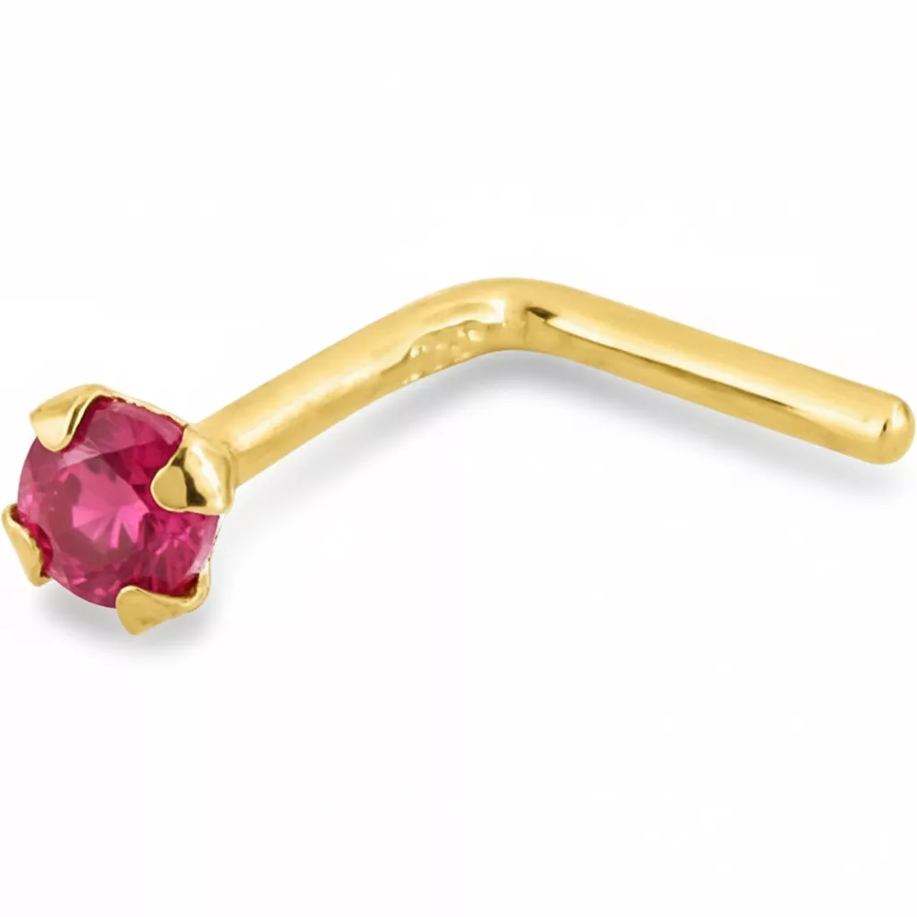 Piercing Nez Or Parna Rubis - Piercing en Or 375 9k - Bijoux en Vogue