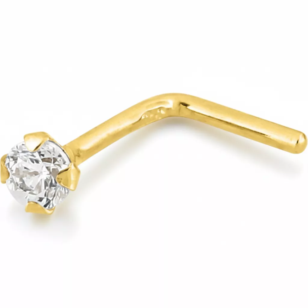 Piercing Nez Or Elsione Zirconium - Piercing en Or 375 9k - Bijoux en Vogue