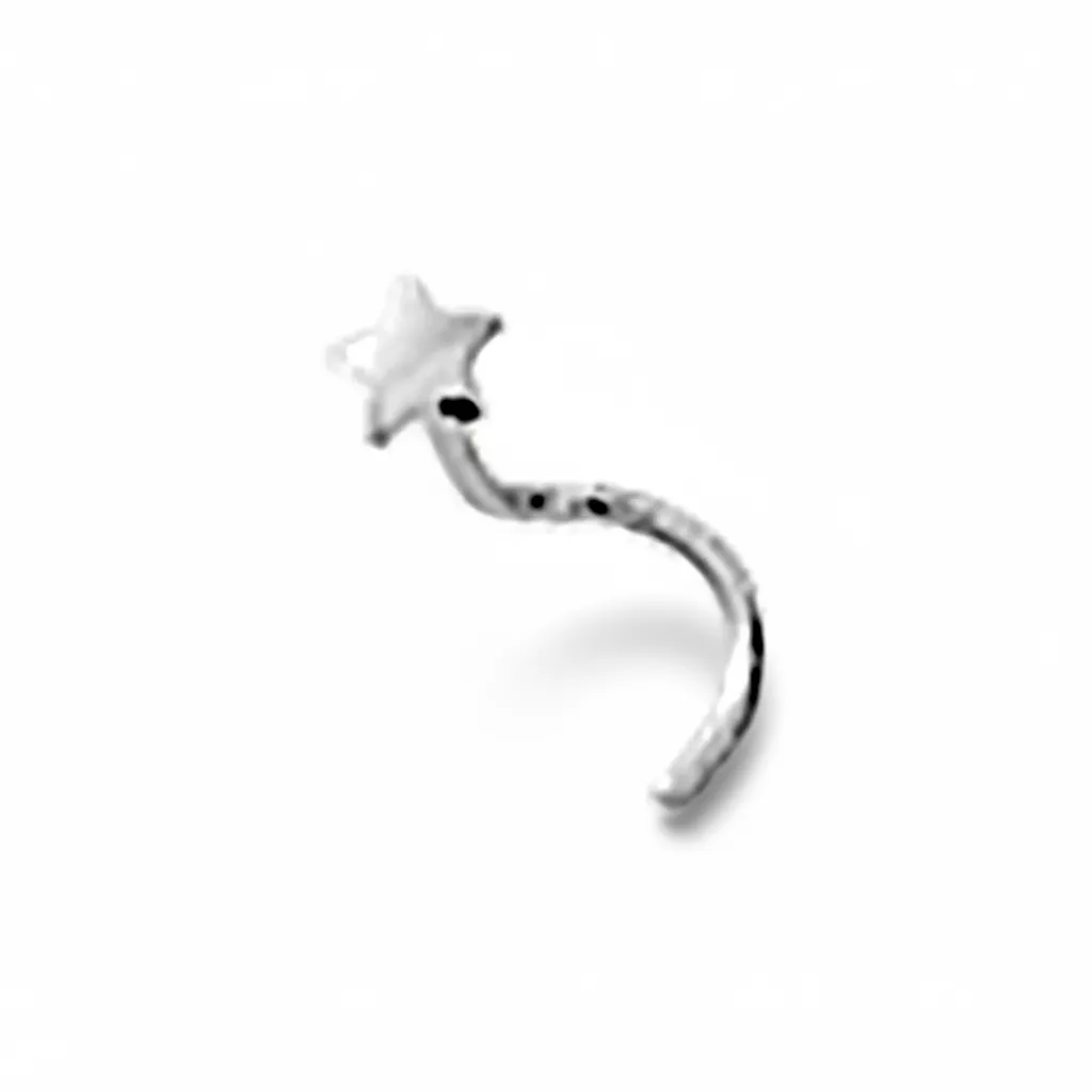 Piercing Nez Or Blanc Anilaine - Piercing en Or 750 18k - Bijoux en Vogue
