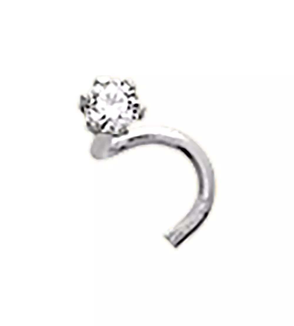 Piercing Nez Or Blanc Djakaridja - Piercing en Or 750 18k - Bijoux en Vogue