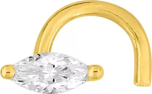 Piercing Nez Or Micipssa Zirconium - Piercing en Or 750 18k - Bijoux en Vogue